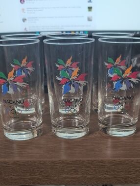 ✨ Vintage 1998 Nagano Winter Olympics Team Canada Collectors Glasses Set Of 6  ✨